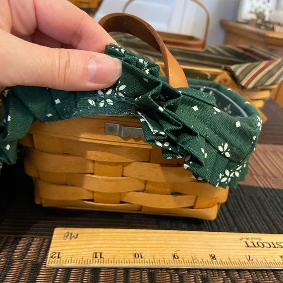 Vintage Longaberger baskets, lot of 6, green, 1990’s-early 2000’s - Picture 8 of 16